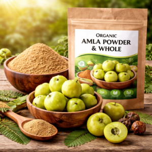 Organic Amla Powder & Whole – 100% Natural Indian Gooseberry for Hair & Skin