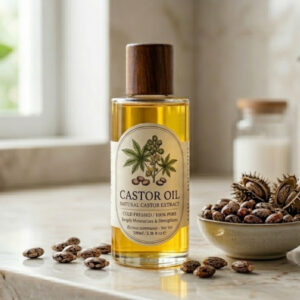 Pure castor oil texture rich in nutrients for hair and skin care